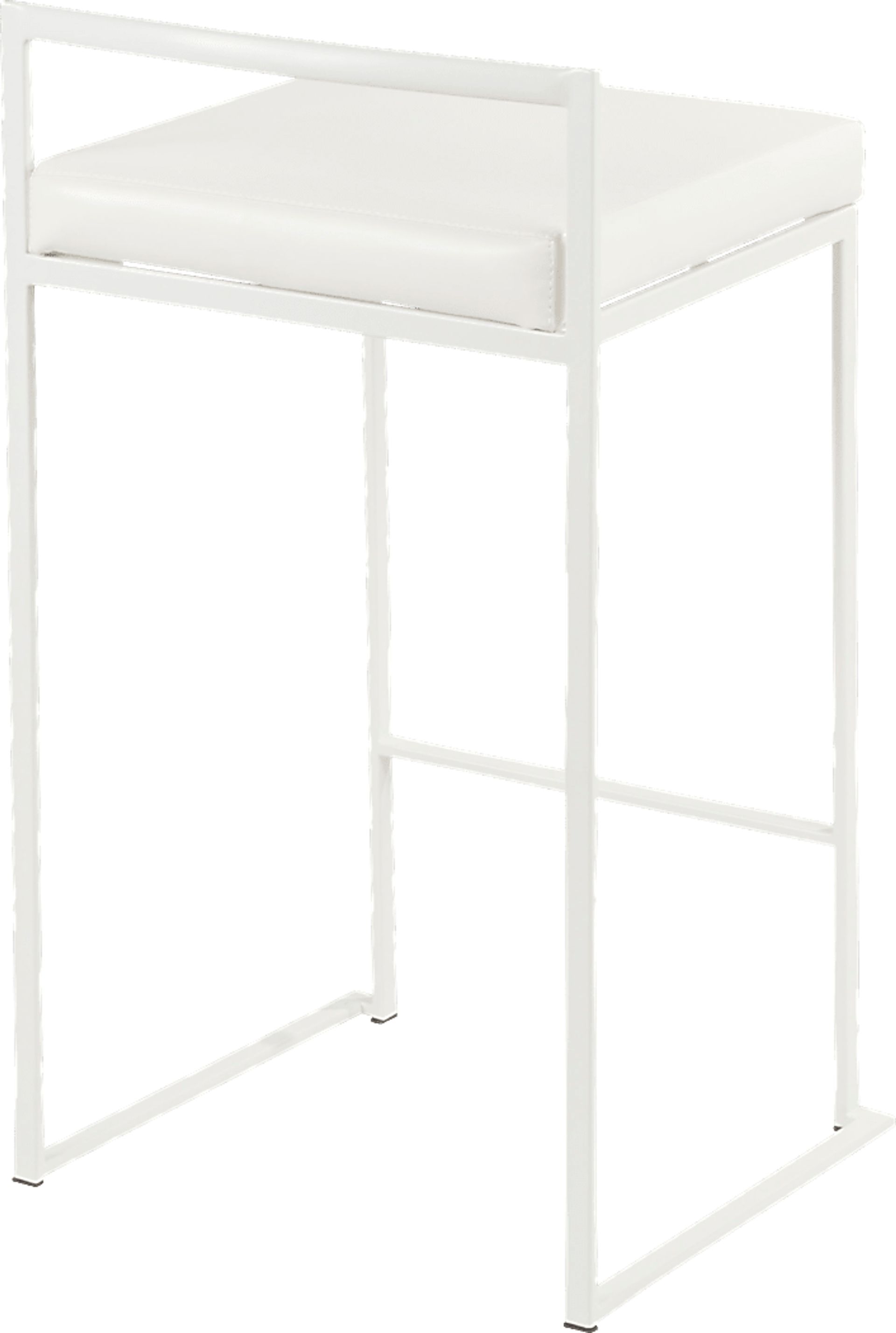 Sora White Ultra Hyde Counter Height Stool (Set of 2) - Image 3