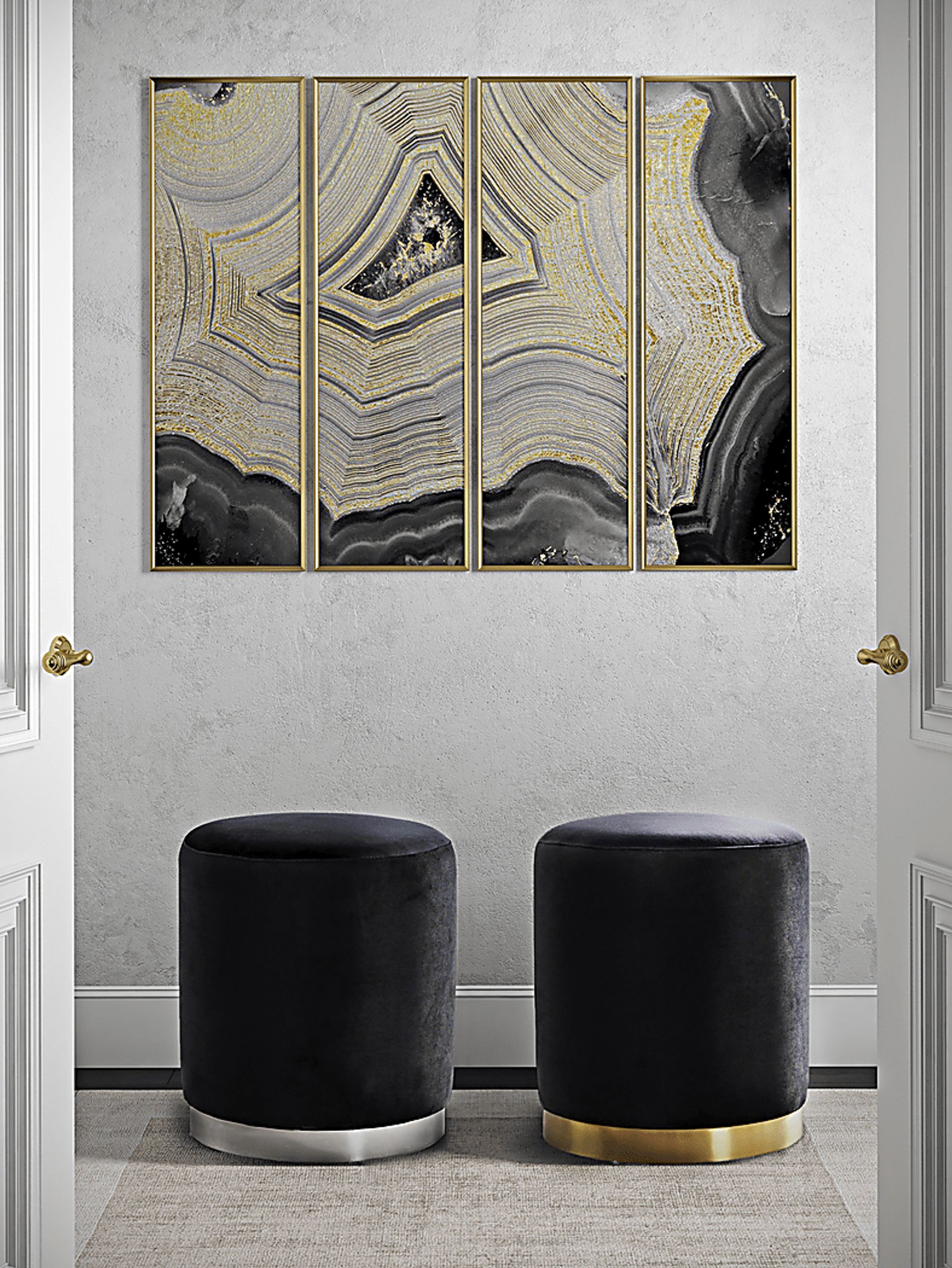 Soraya Black Ottoman - Image 2