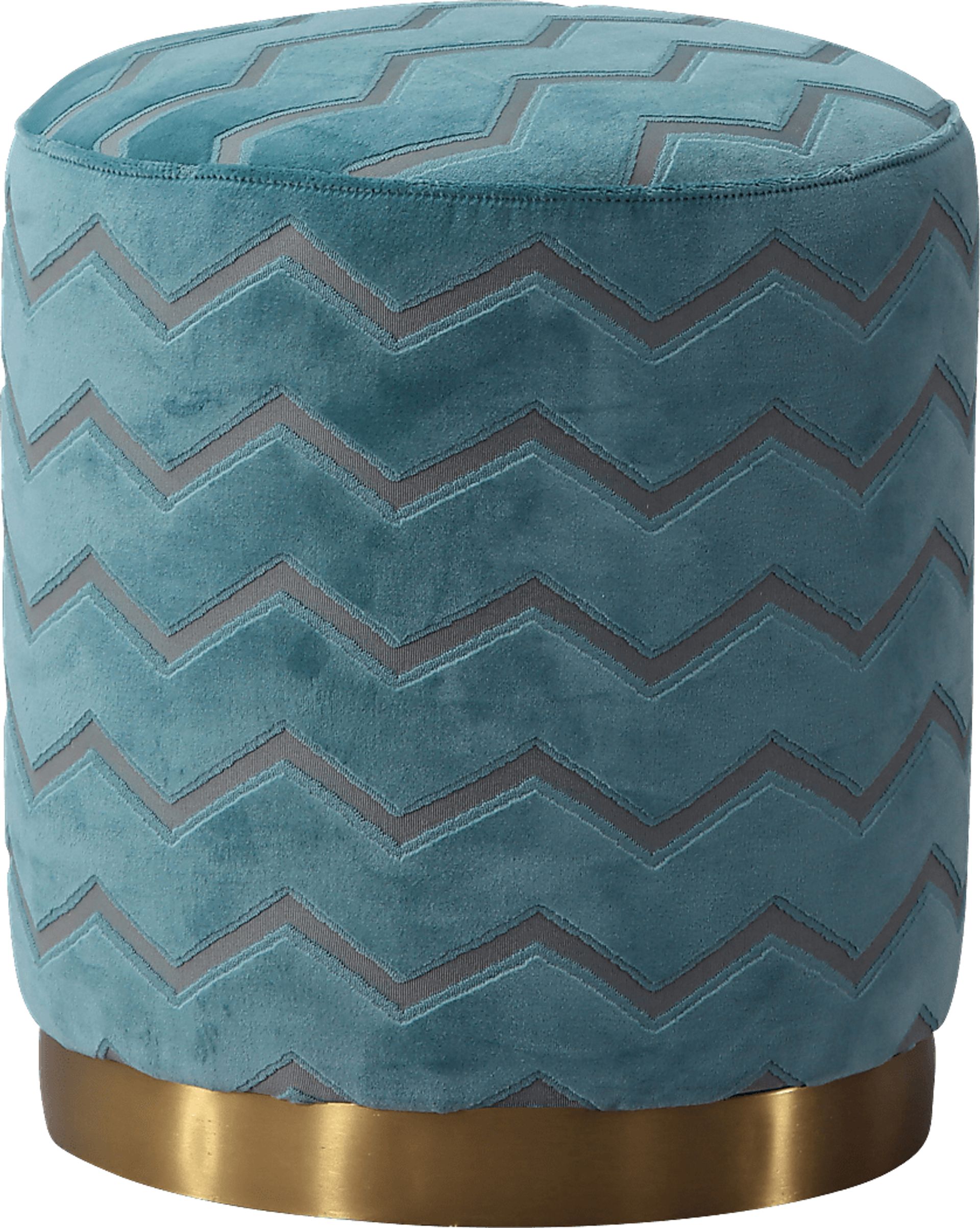 Soraya Blue Ottoman - Image 1