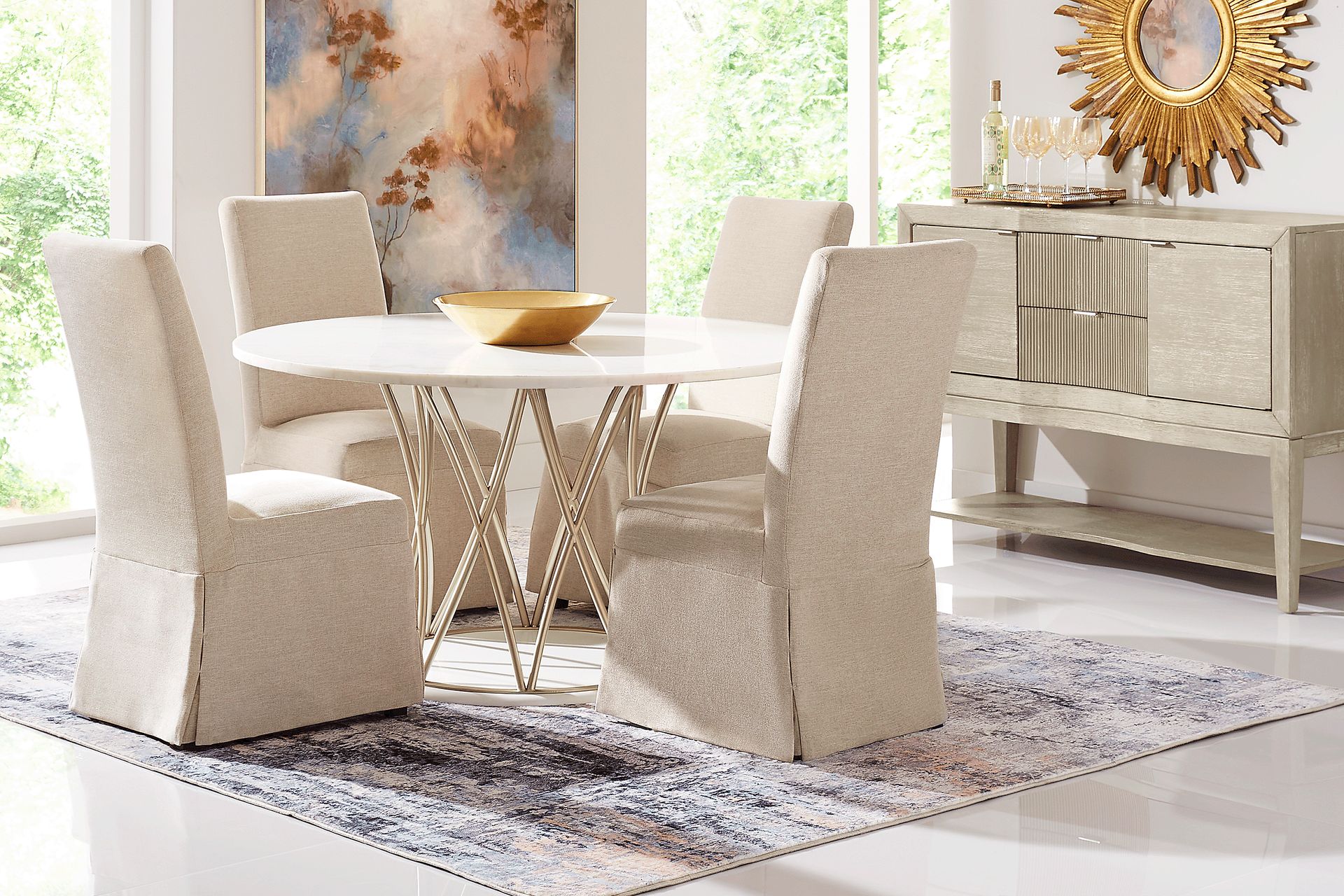 Soraya Street White Dining Table - Image 2