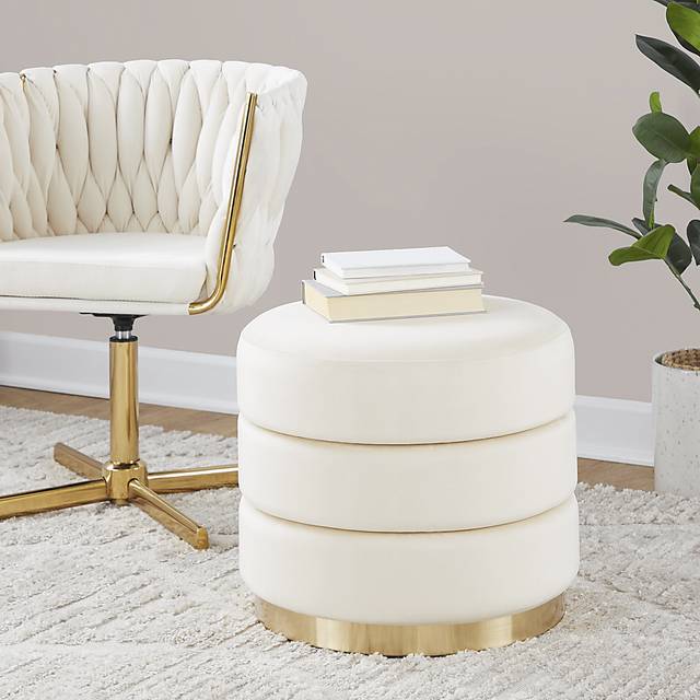 Sorbonne Cream Ottoman - Thumbnail - Image 2