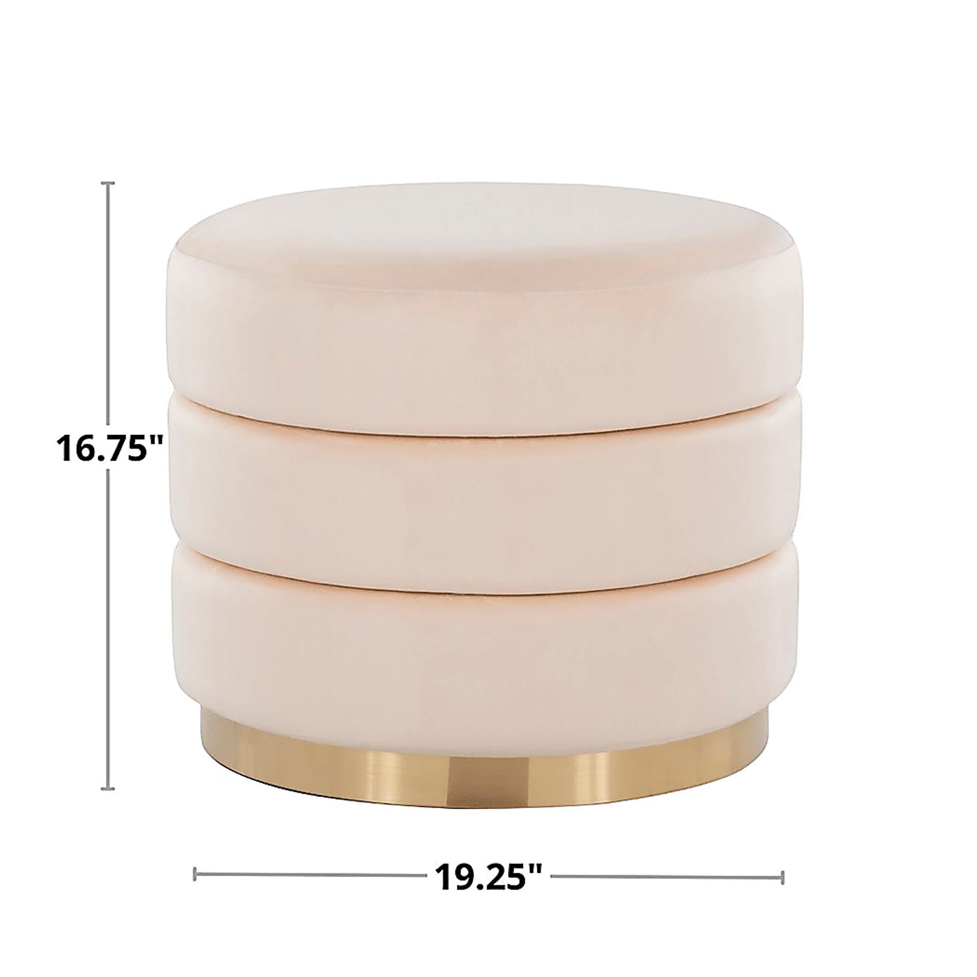 Sorbonne Cream Ottoman - Image 5