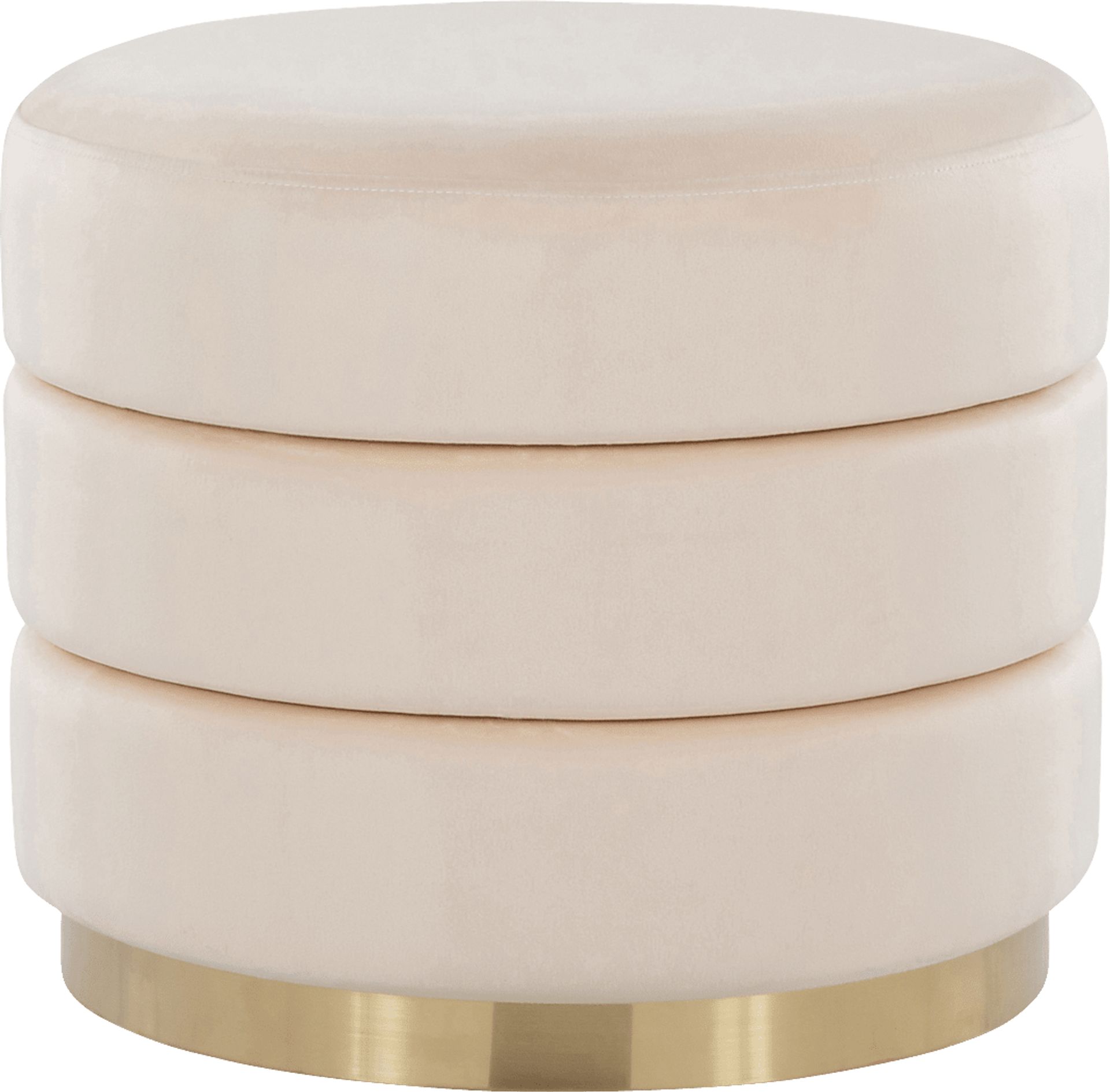 Sorbonne Cream Ottoman - Image 1