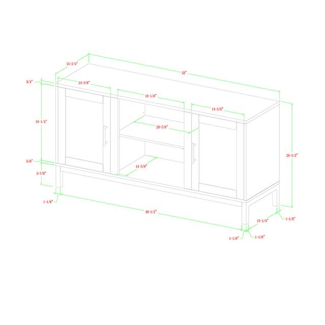 Sorrell Black 52 in. Console - Thumbnail - Image 6