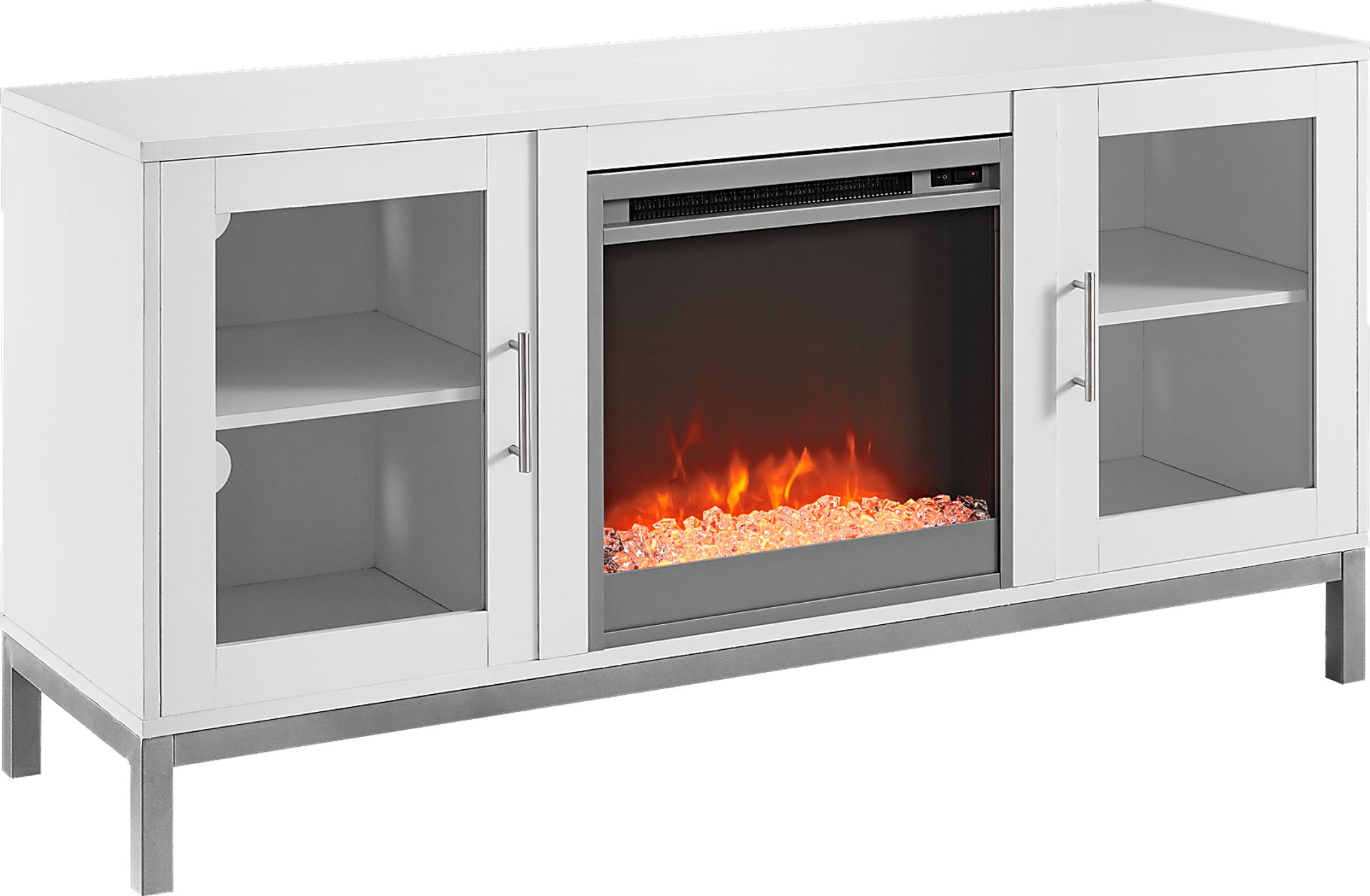 Sorrell White 52 in. Console with Electric Fireplace - Image 2