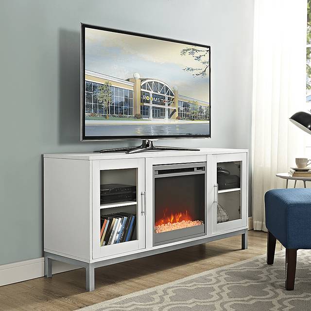 Sorrell White 52 in. Console with Electric Fireplace - Thumbnail - Image 3