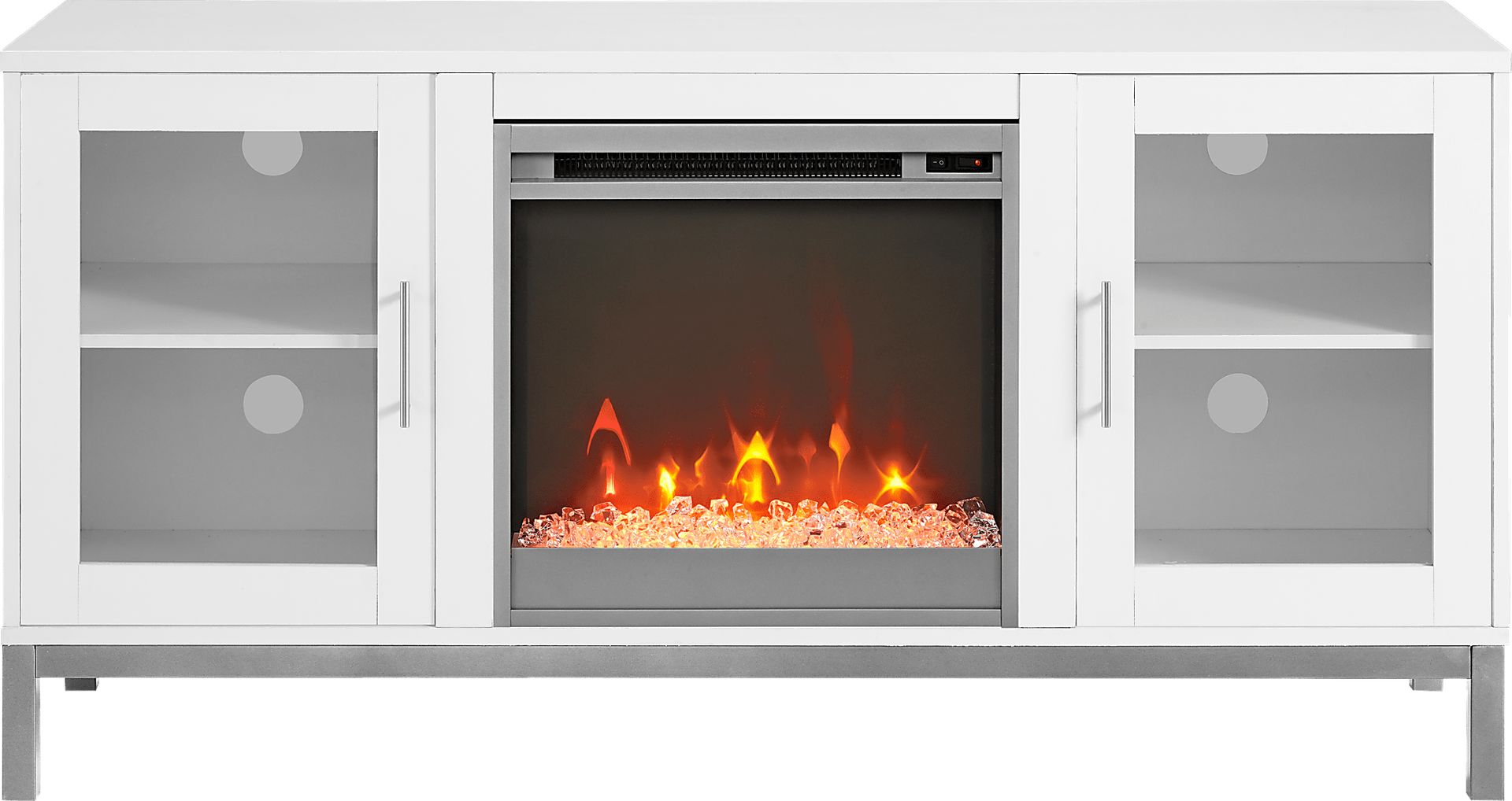 Sorrell White 52 in. Console with Electric Fireplace - Image 1