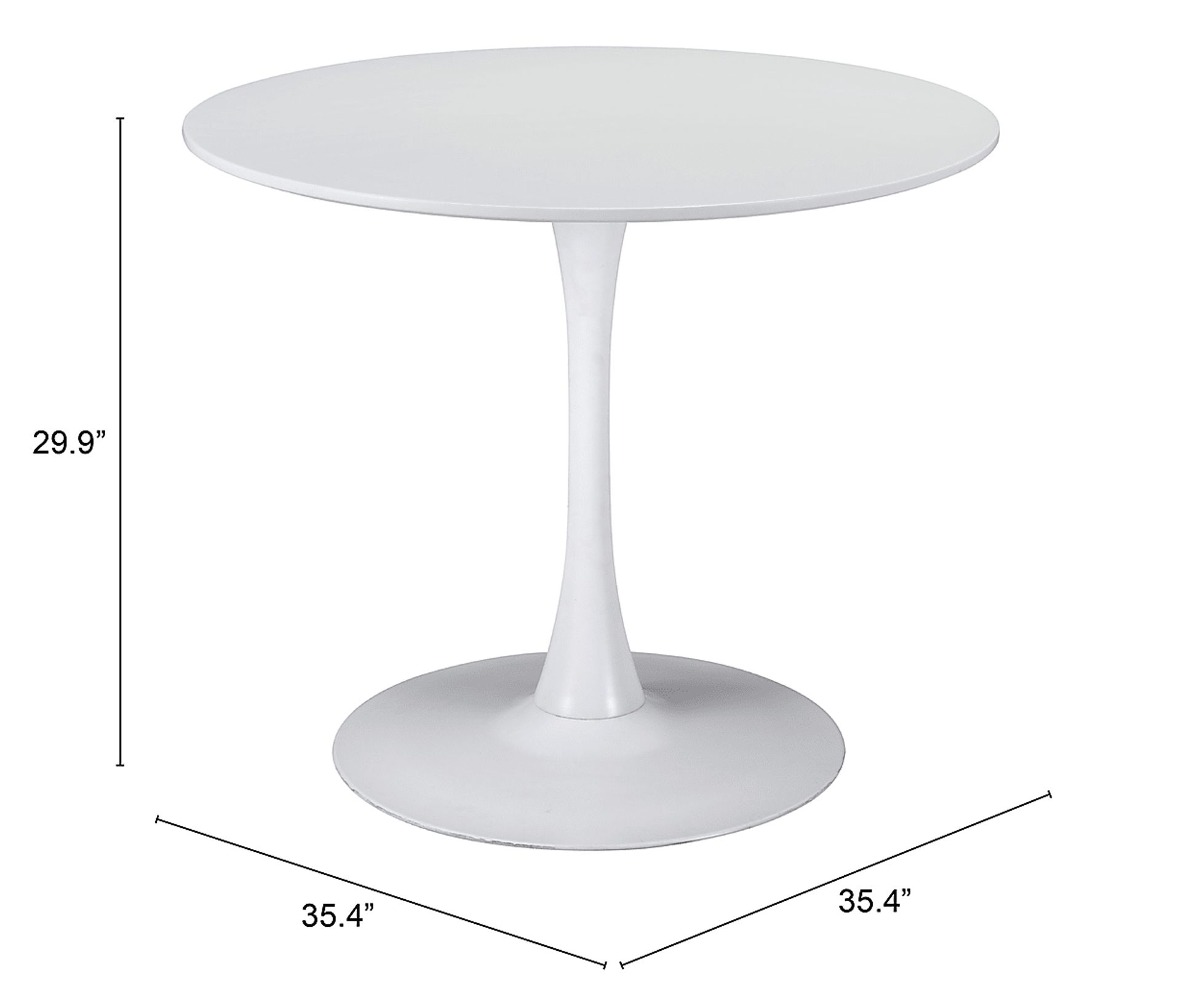 Sosie White Round Dining Table - Image 4
