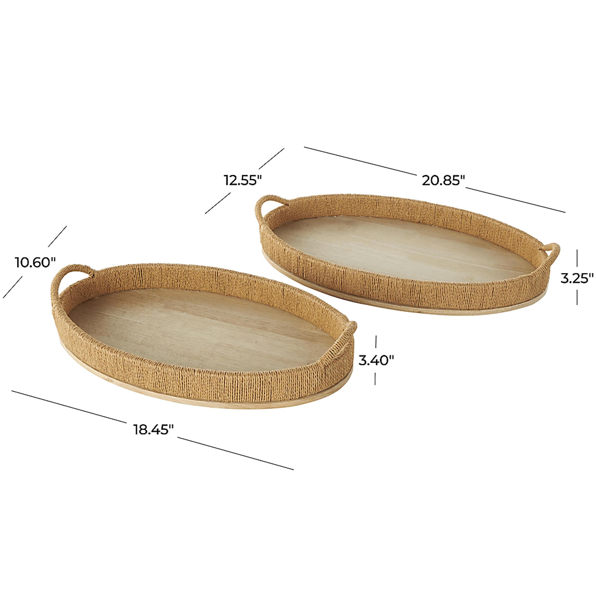 Sothea Brown Tray, Set of 2 - Image 10