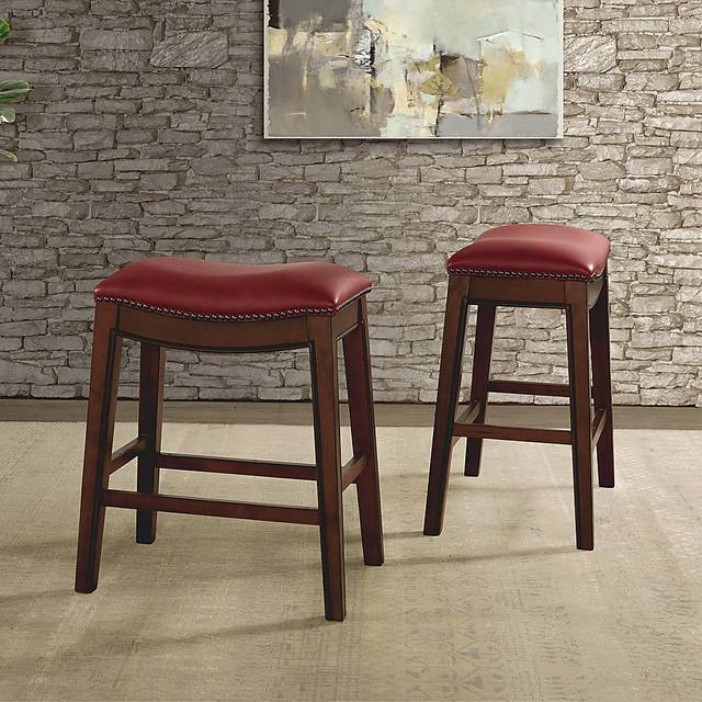 Soulbit Red Counter Height Stool - Thumbnail - Image 2