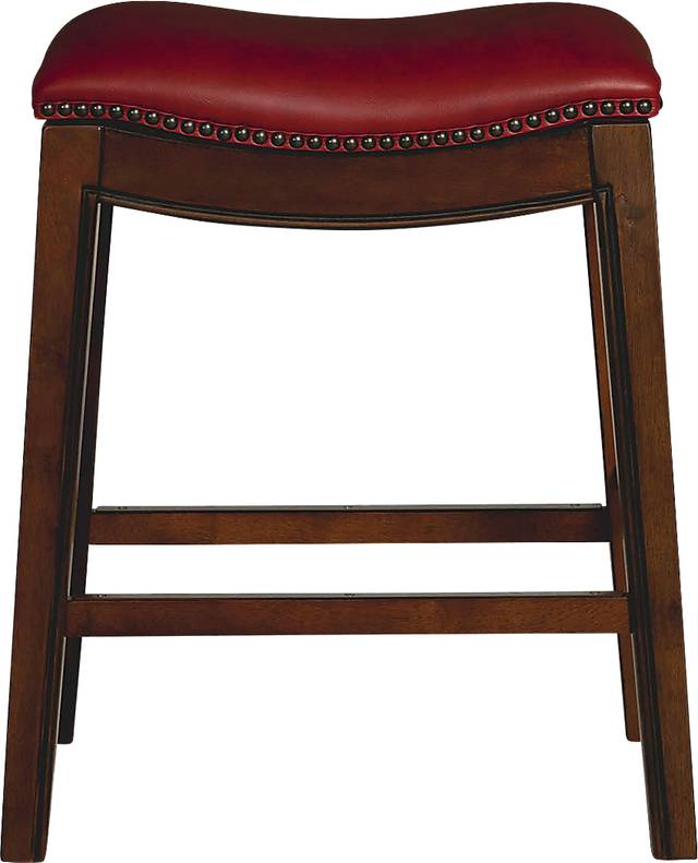 Soulbit Red Counter Height Stool - Thumbnail - Image 1