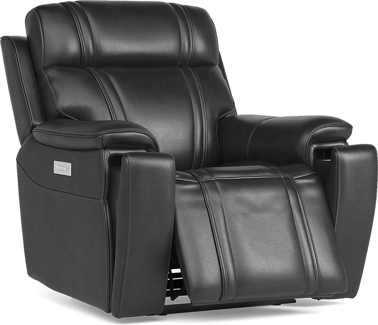 Sound Tech by Shaq Black Leather Triple Power Recliner with Audio