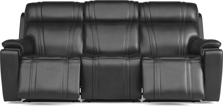 triple power reclining sofa with audio