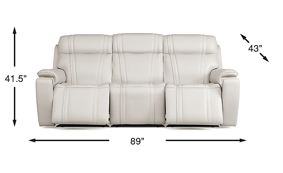 Sound Tech by Shaq Ice Leather Triple Power Reclining Sofa with Audio
