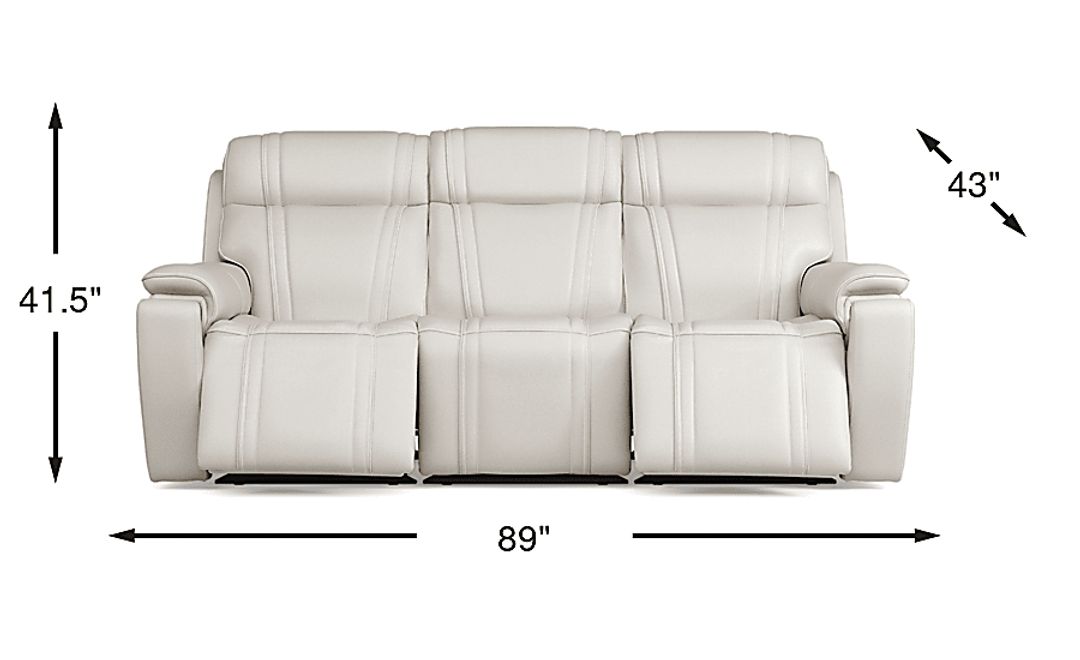 Sound Tech by Shaq Ice Leather Triple Power Reclining Sofa with Audio