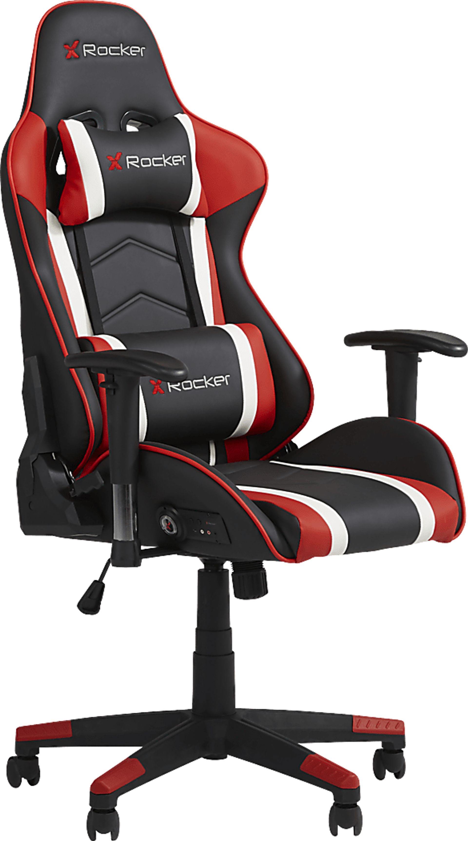 Sound Trek Black/Red Ergonomic PC Gaming Chair - Image 1
