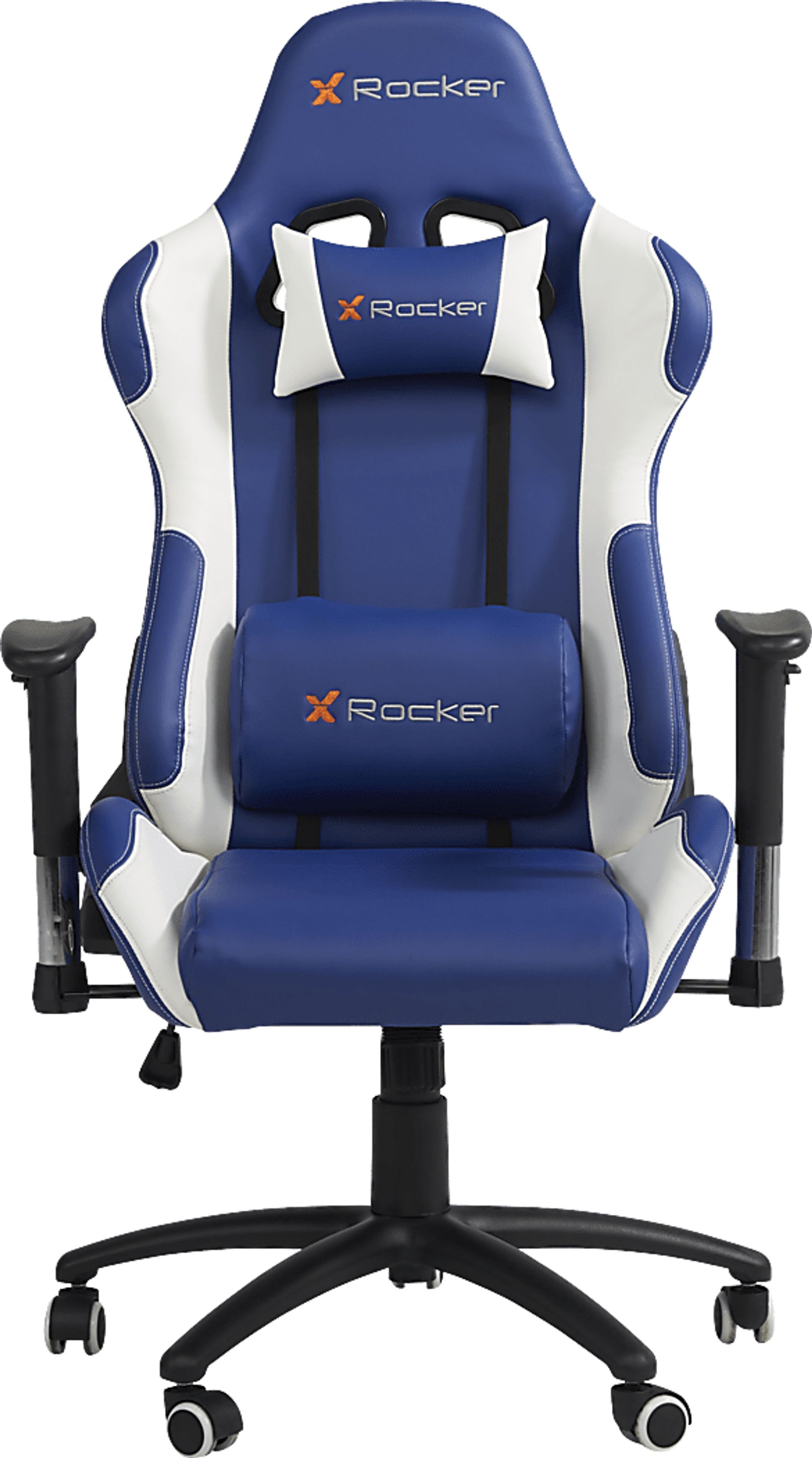 Sound Trek Blue/White Ergonomic PC Gaming Chair - Image 2