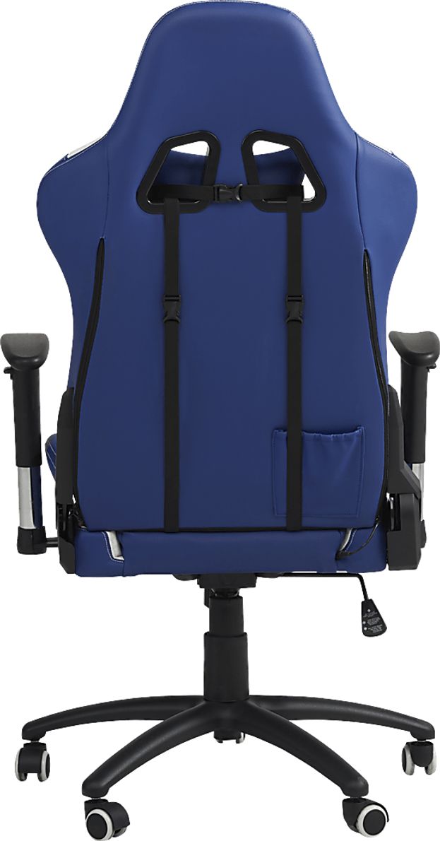 Sound Trek Blue/White Ergonomic PC Gaming Chair