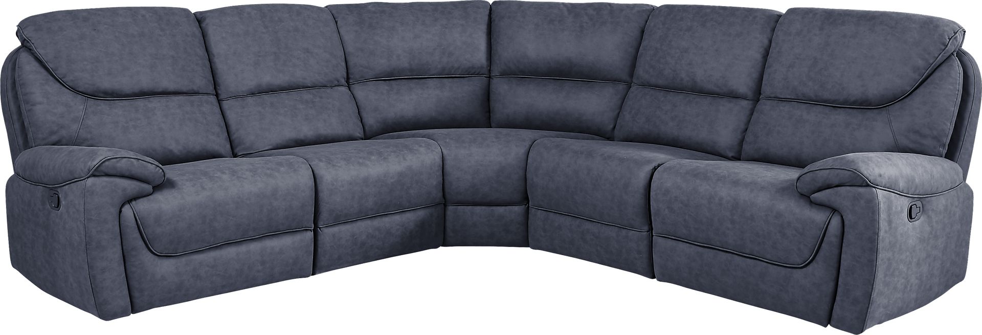South Brook Blue 5 Pc Reclining Sectional - Image 1