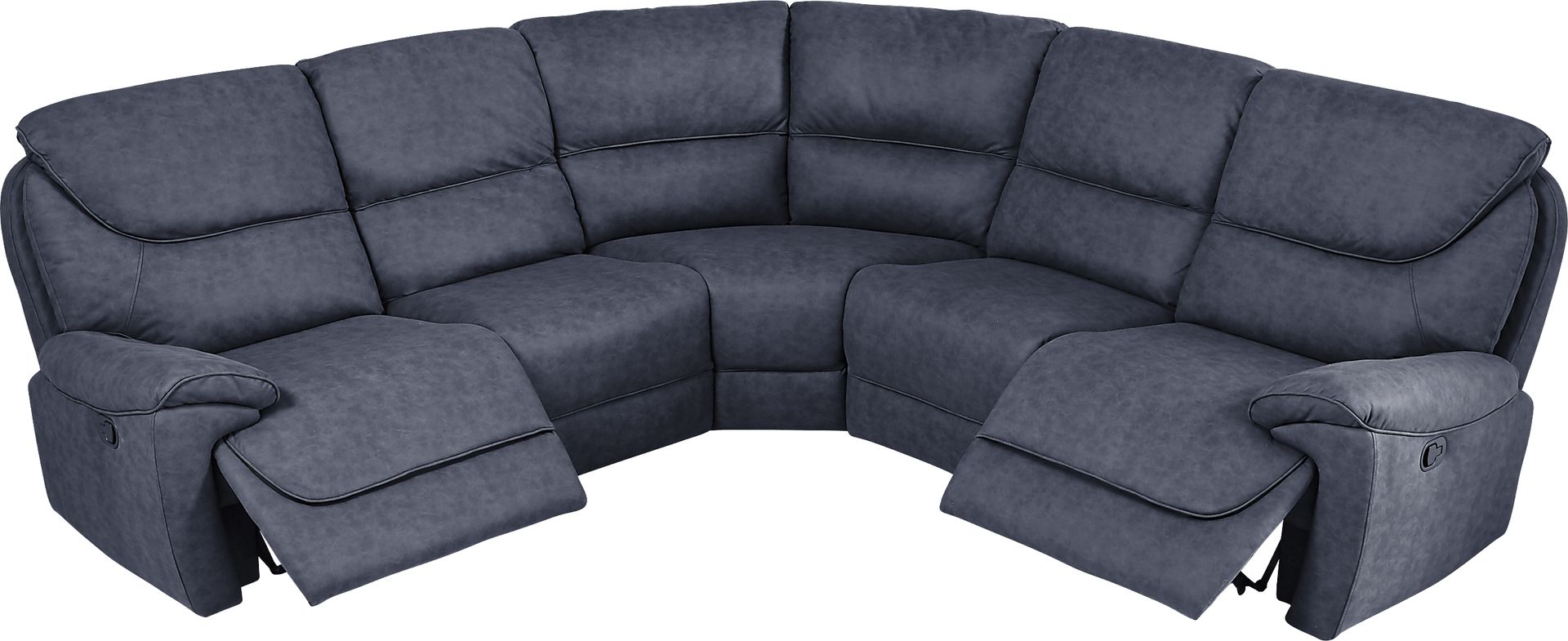 South Brook Blue 8 Pc Reclining Sectional Living Room - Image 3