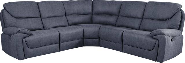 South Brook Blue 5 Pc Reclining Sectional - Thumbnail - Image 1