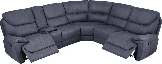 South Brook Blue 6 Pc Reclining Sectional - Thumbnail - Image 3
