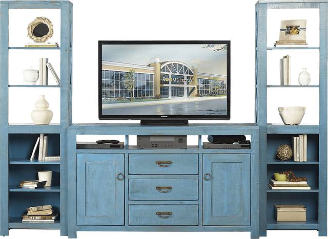 South Creek Blue 3 Pc Wall Unit - Thumbnail - Image 1