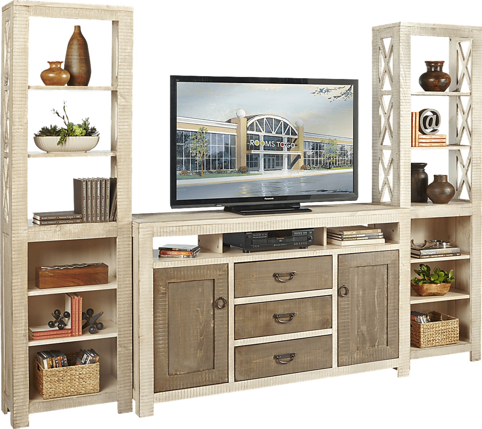 South Creek Two-Tone 3 Pc Wall Unit - Image 2