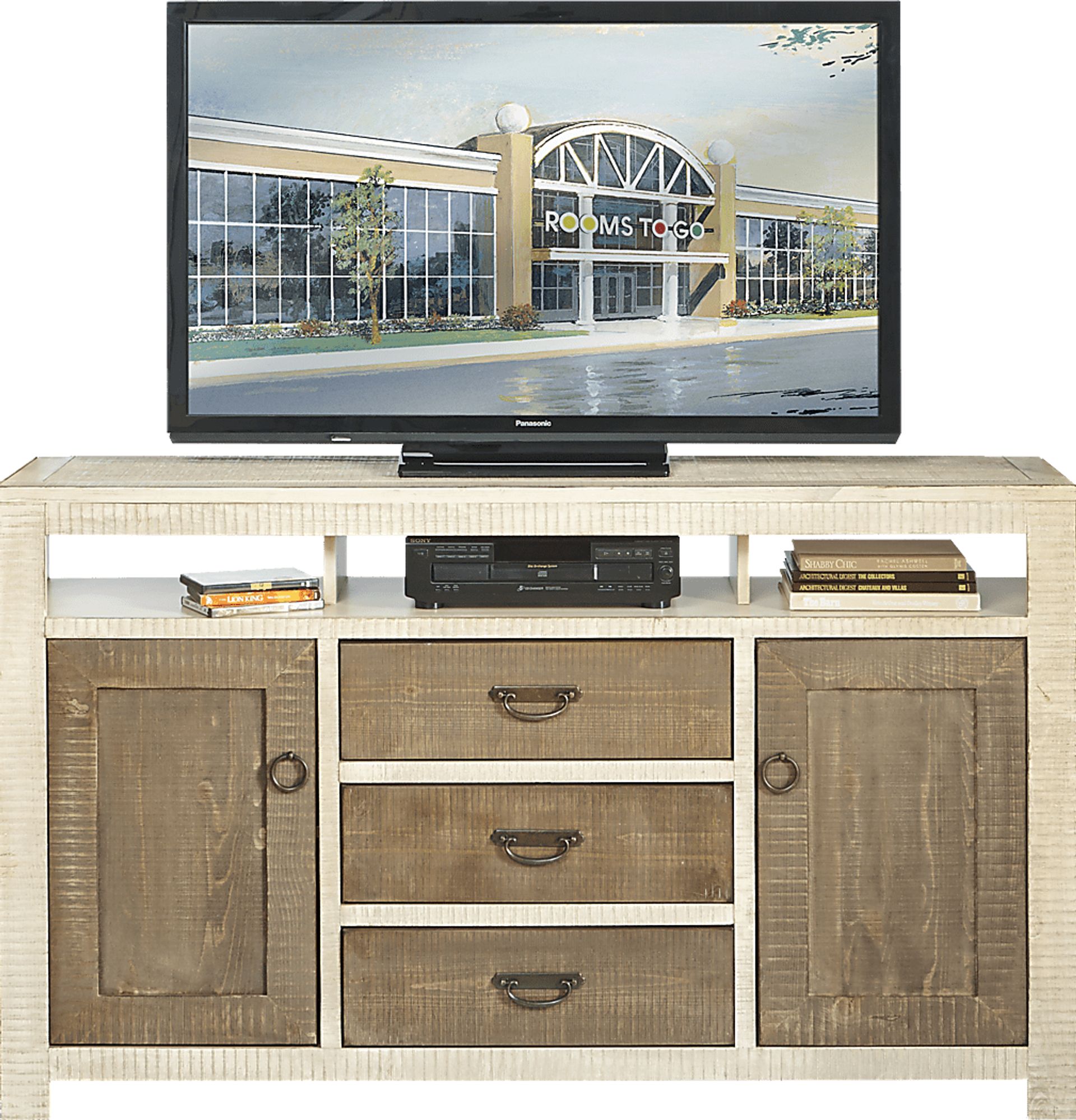 South Creek Two-Tone 66 in.  Console - Image 1