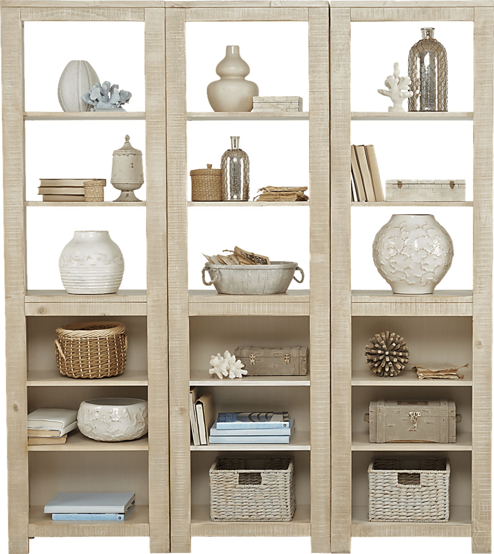 South Creek White 3 Pc Bookcase Set - Image 1