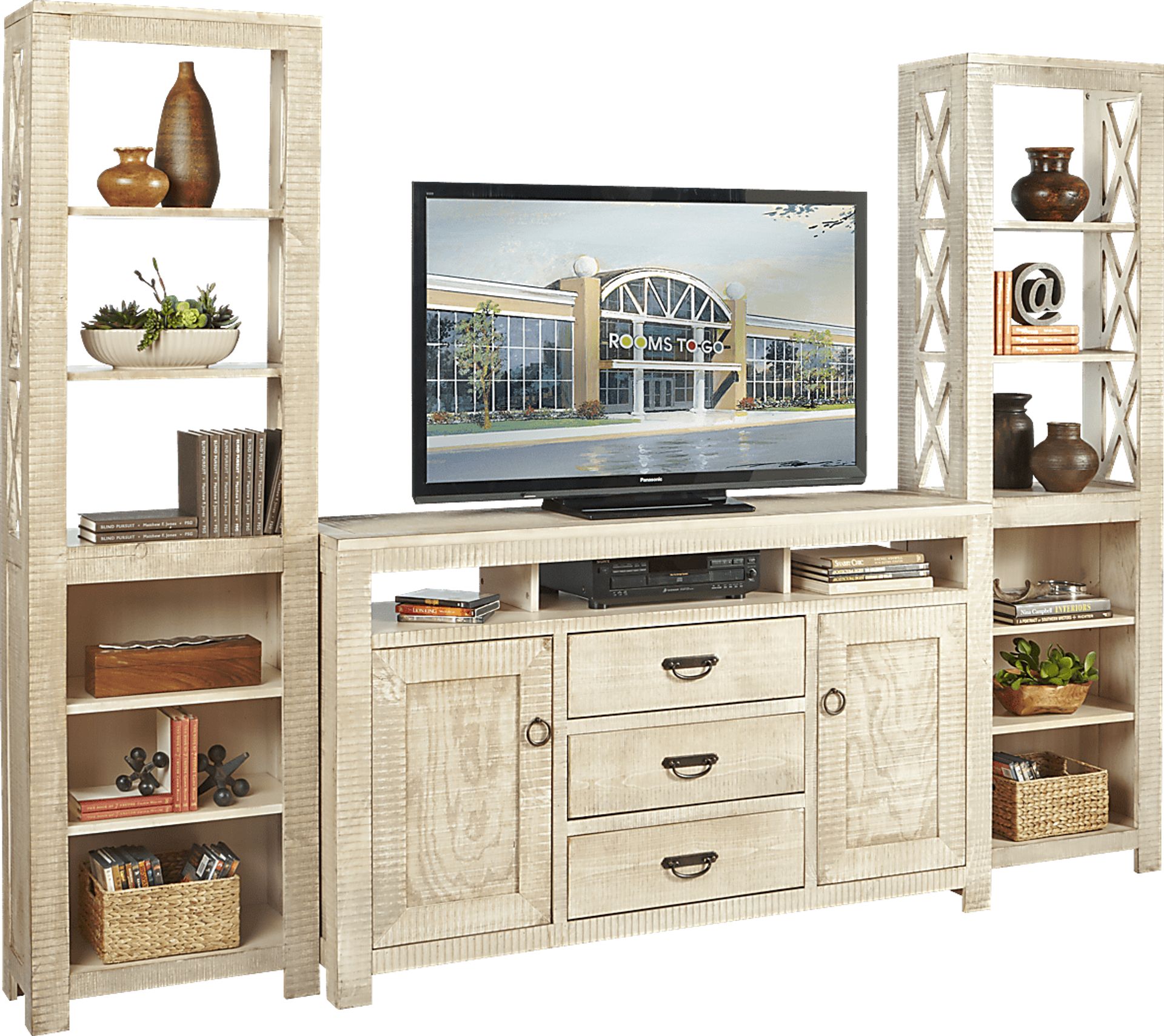 South Creek White 3 Pc Wall Unit - Image 2