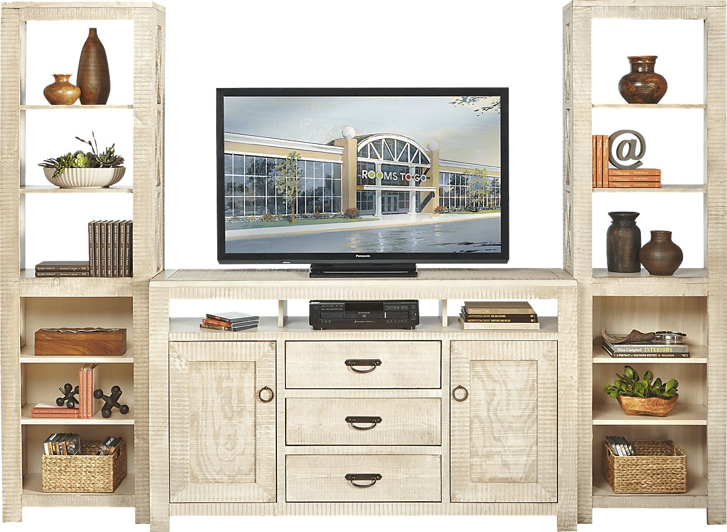 South Creek White Colors,White 3 Pc Wall Unit | Rooms to Go