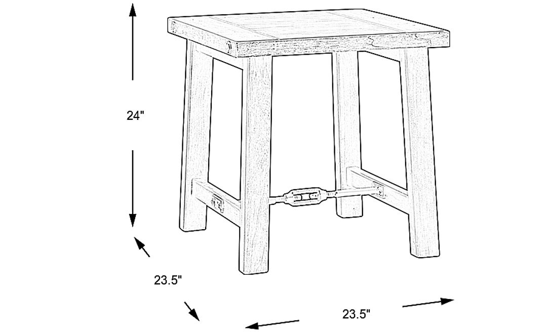 South River Brown End Table