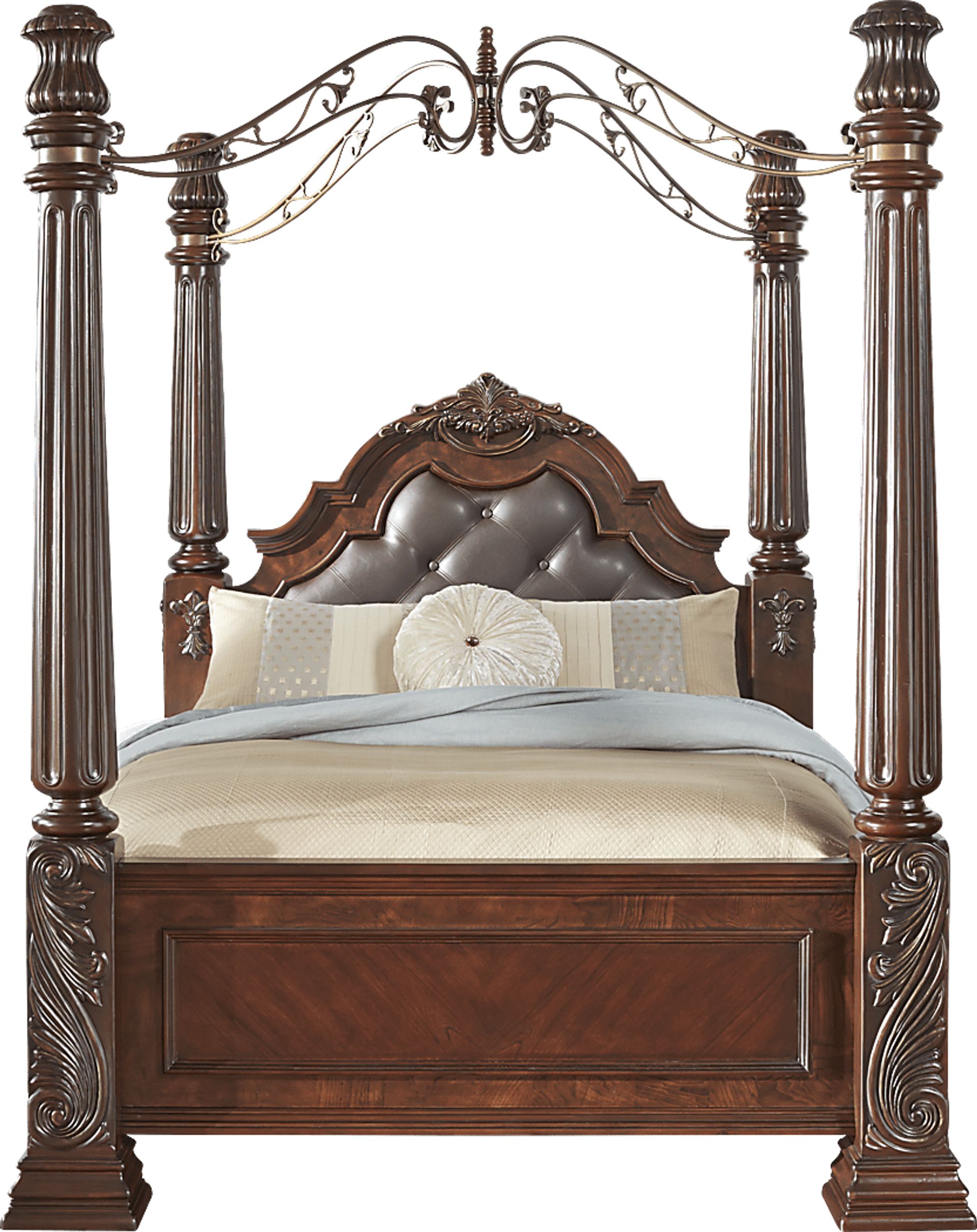 Southampton Walnut 4 Pc King Canopy Bed - Image 1