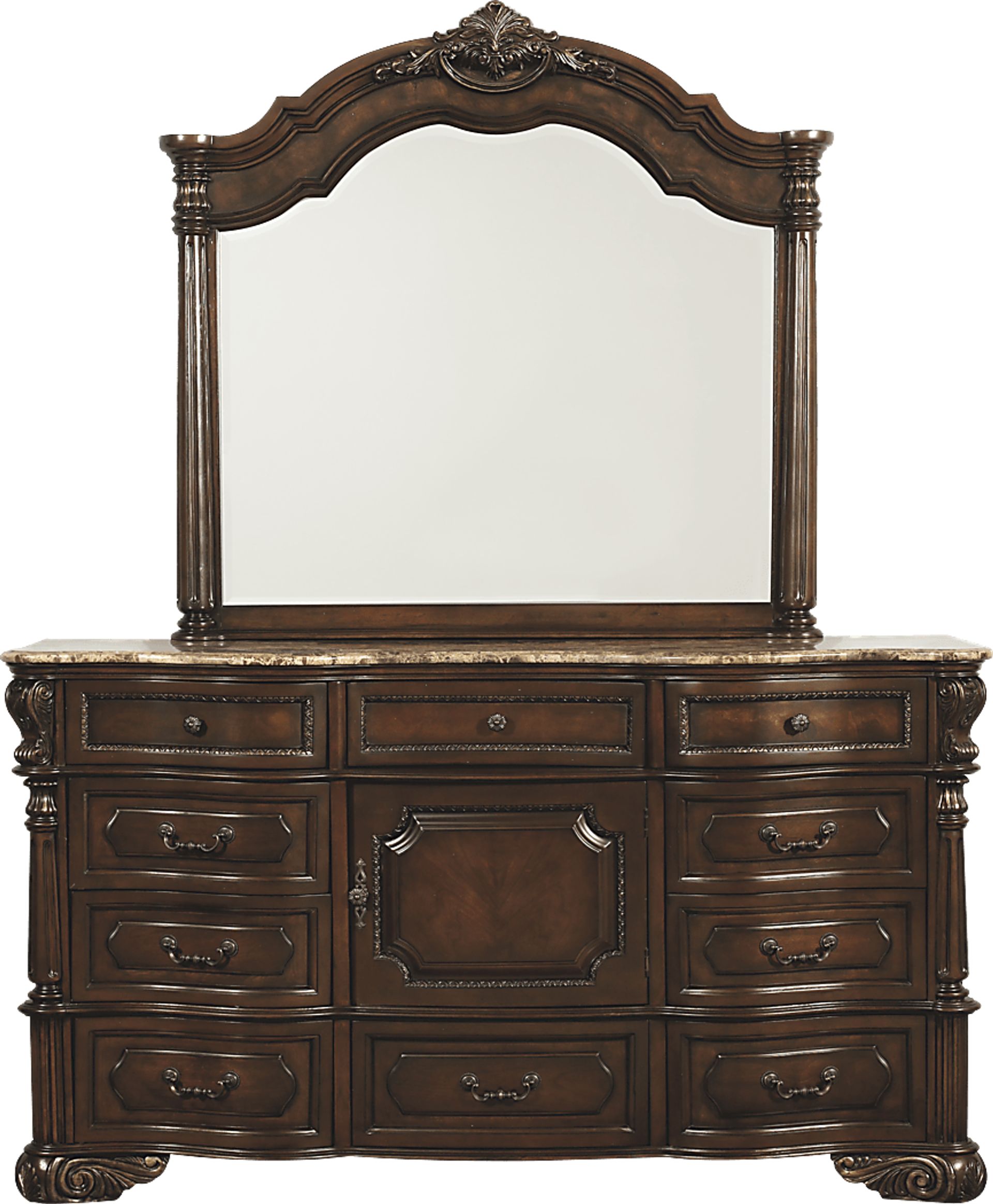 Southampton Walnut Dresser & Mirror Set - Image 1