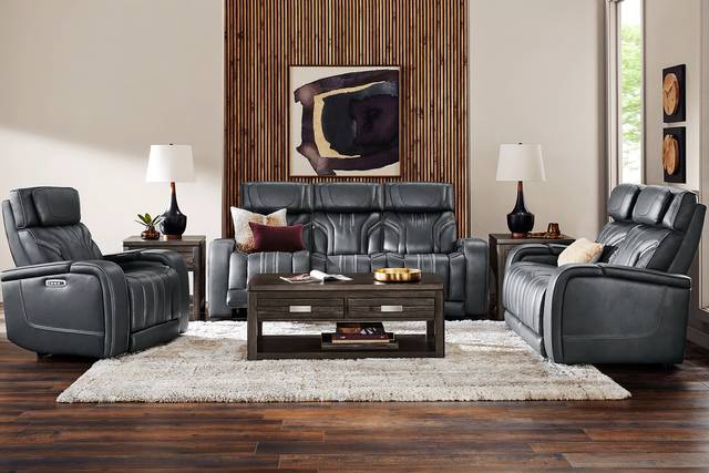 Southlake Navy 5 Pc Living Room with Triple Power Reclining Sofa - Thumbnail - Image 1