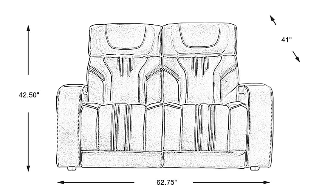 Southlake Navy Loveseat