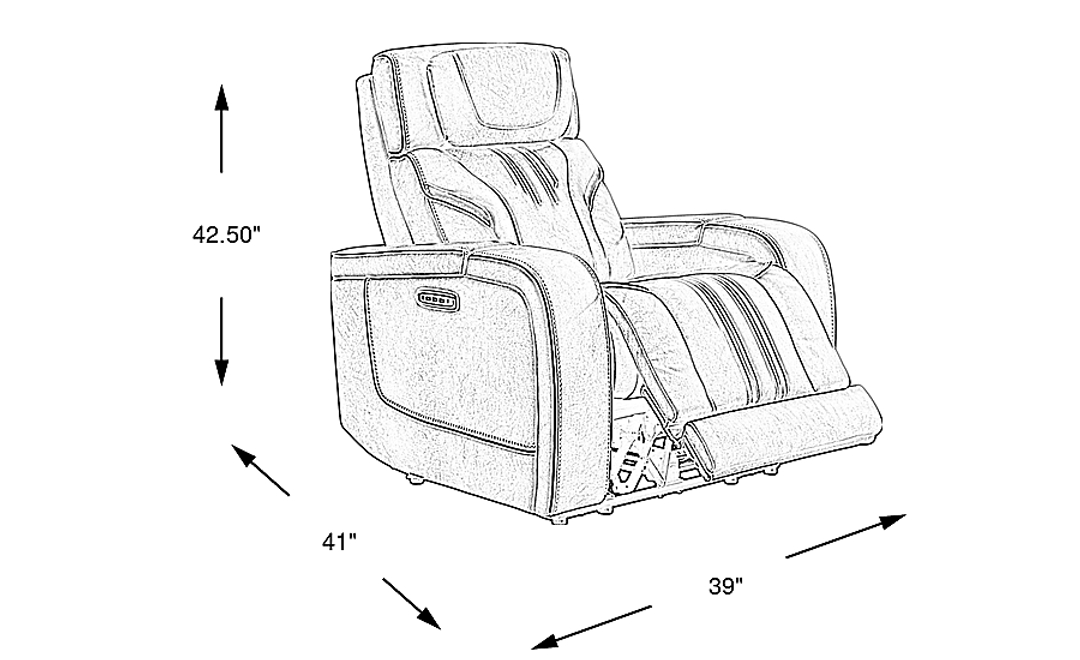 Southlake Navy Triple Power Recliner
