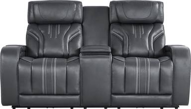 triple power console loveseat with audio
