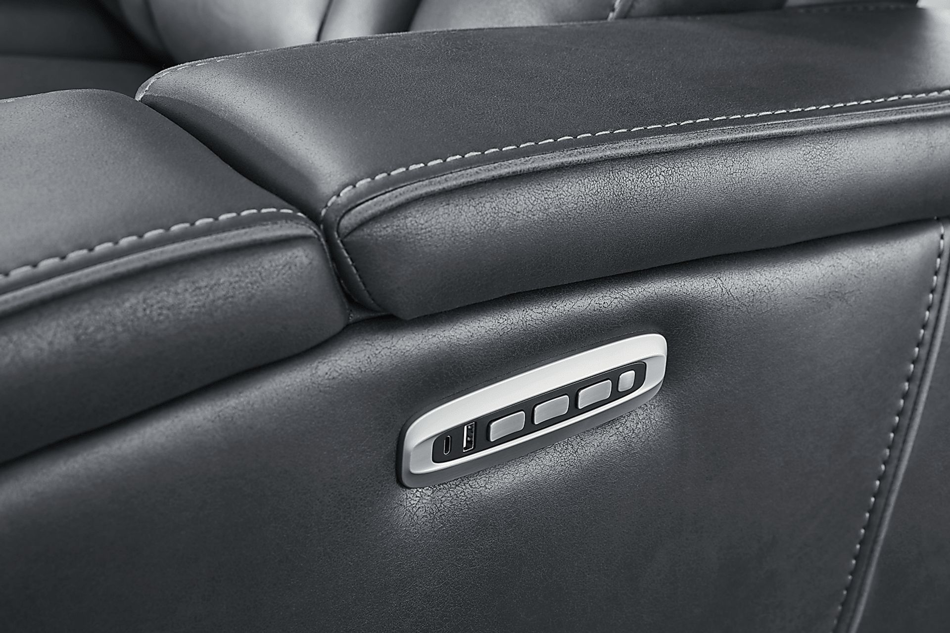 Southlake Navy Triple Power Reclining Sofa with Audio - Image 7