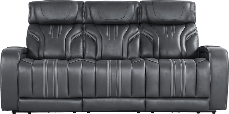 triple power reclining sofa with audio