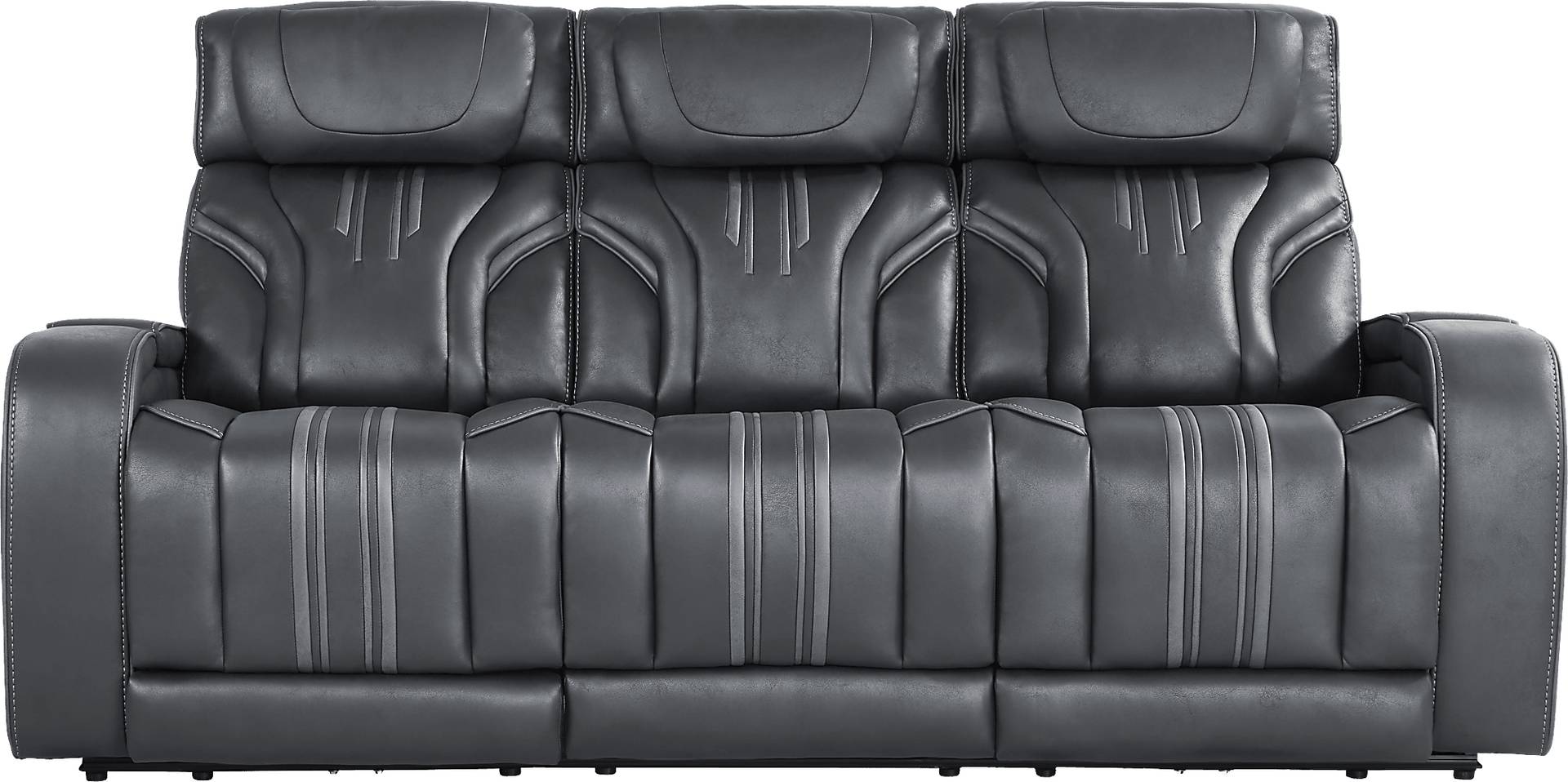 triple power reclining sofa with audio