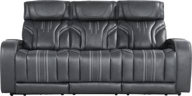 triple power reclining sofa with audio