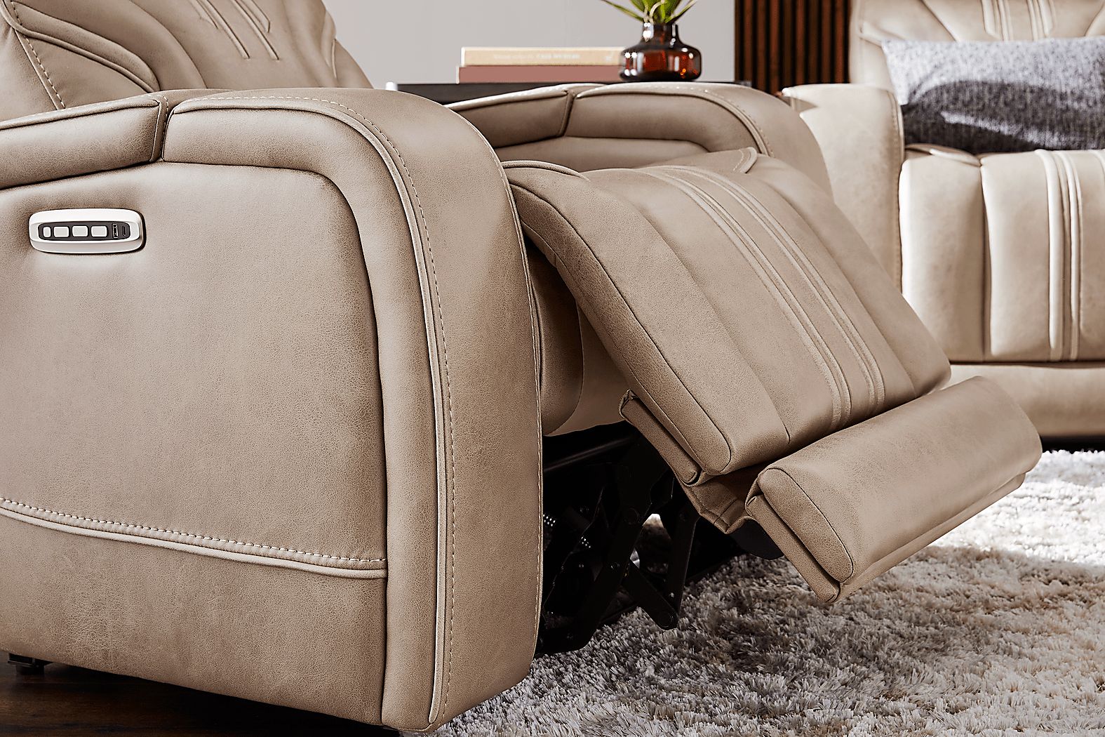 Southlake Sand 3 Pc Living Room with Triple Power Reclining Sofa - Thumbnail 4