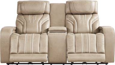 triple power console loveseat with audio
