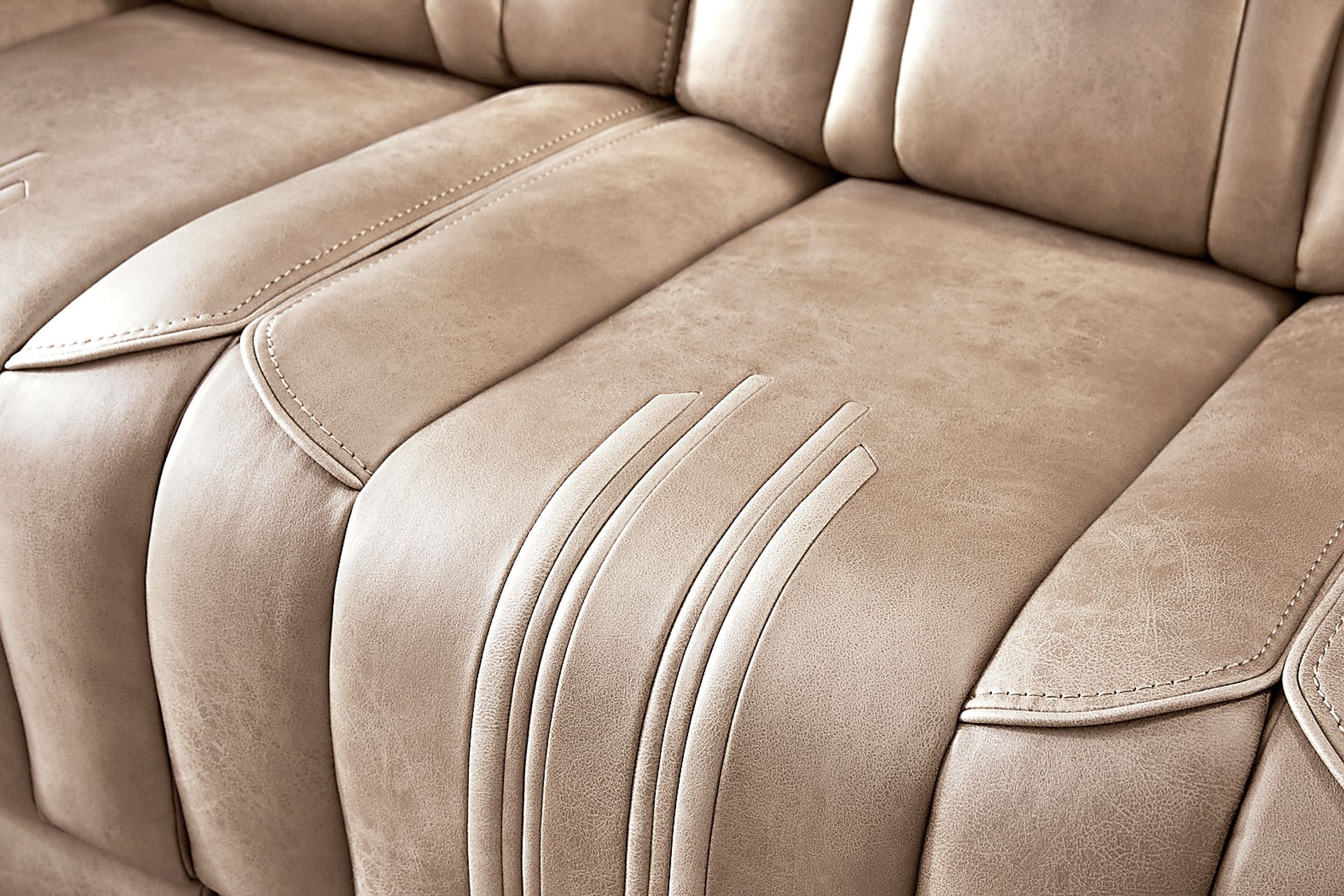 Southlake Sand Triple Power Reclining Sofa with Audio - Image 6