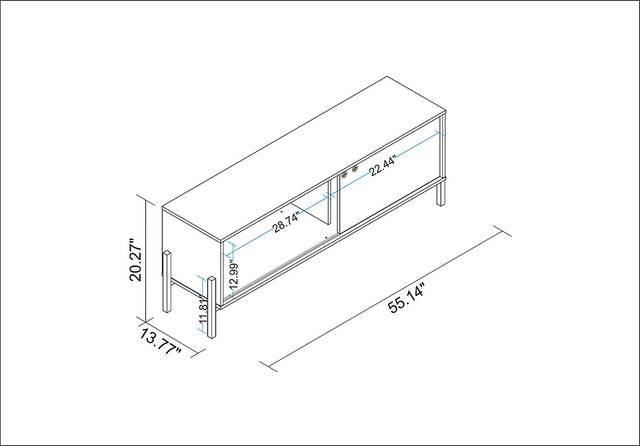 Southmont Black 55 in. Console - Thumbnail - Image 7