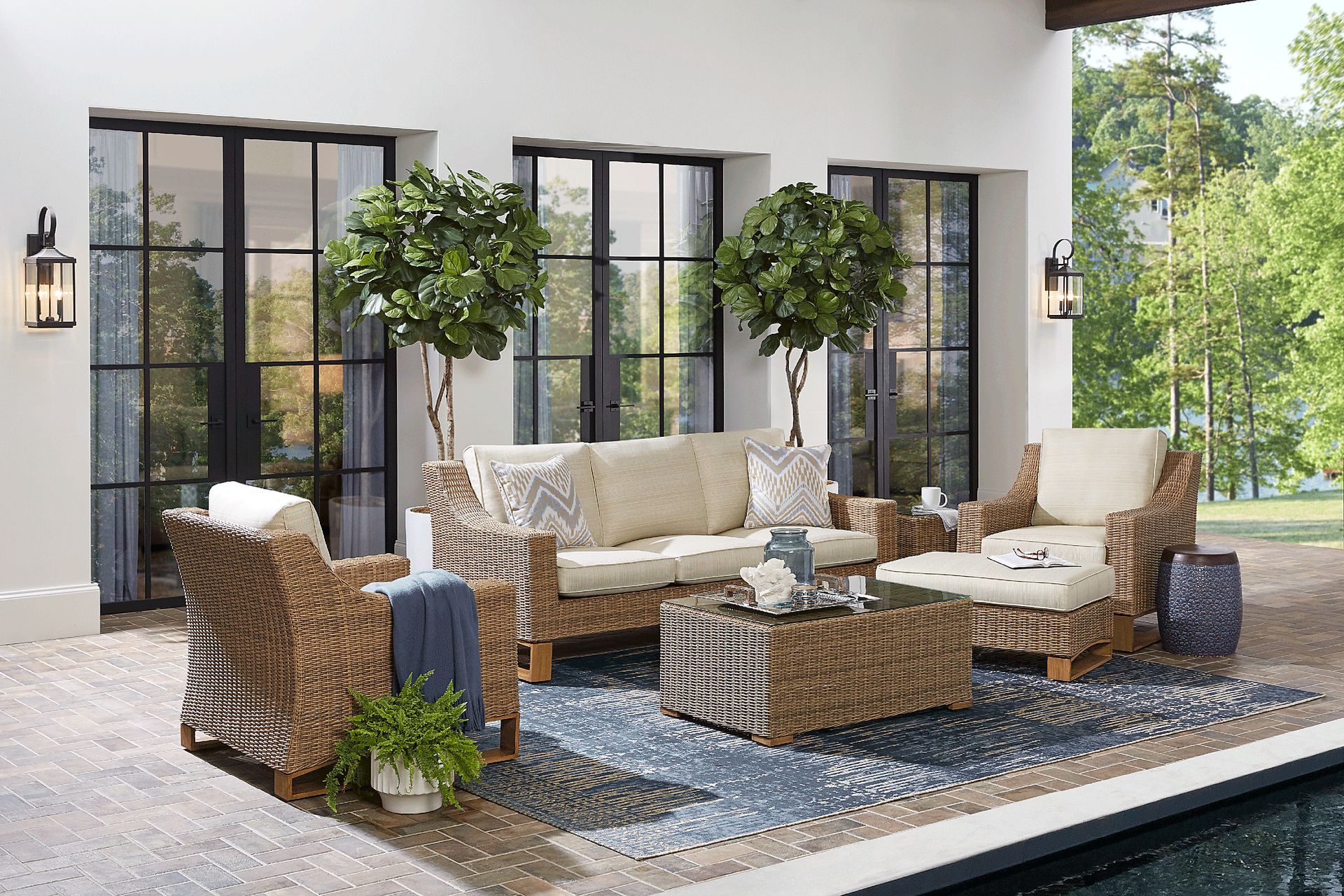 Southport Tan 6 Pc Outdoor Seating Set - Image 1