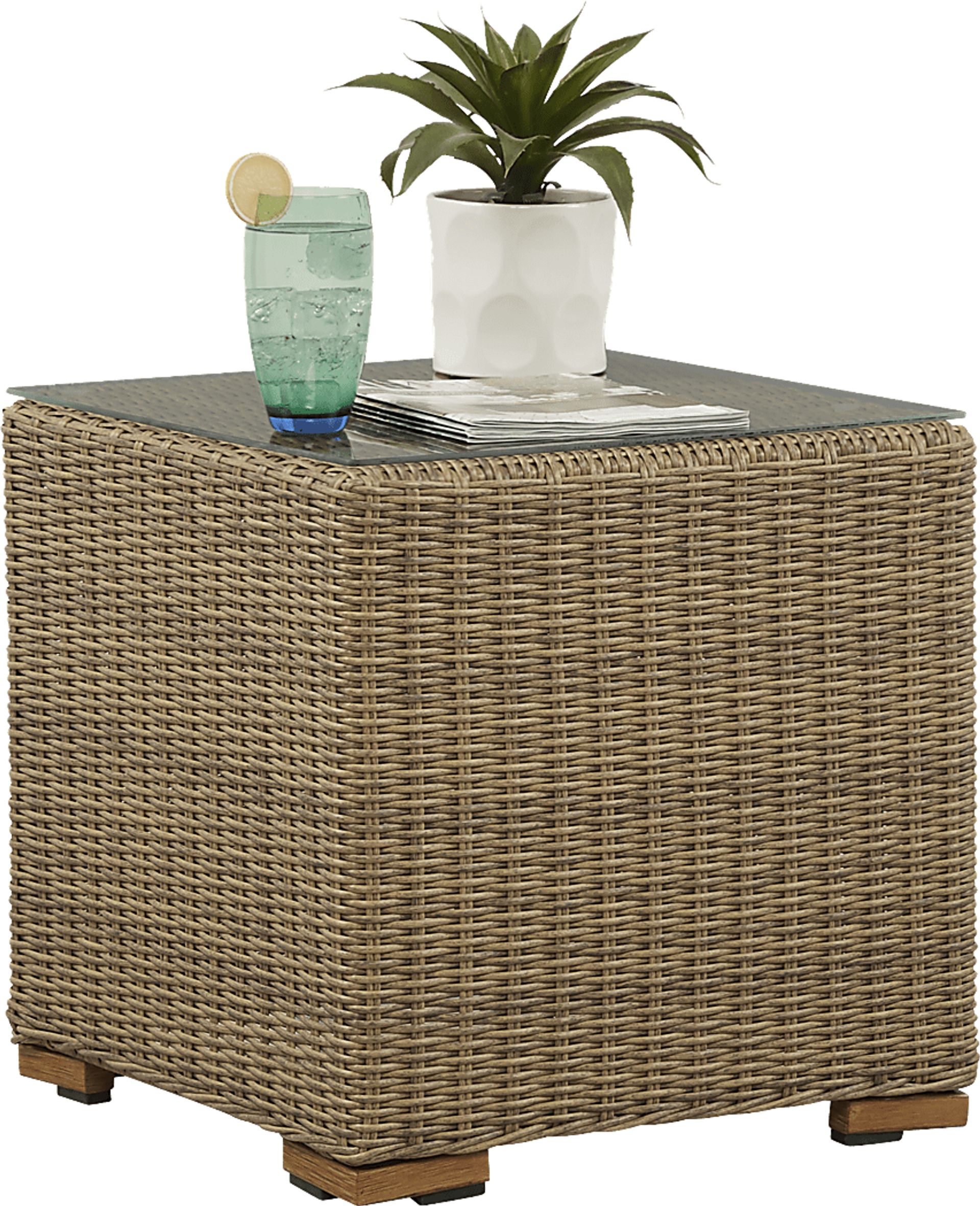 Southport Tan Outdoor End Table - Image 2