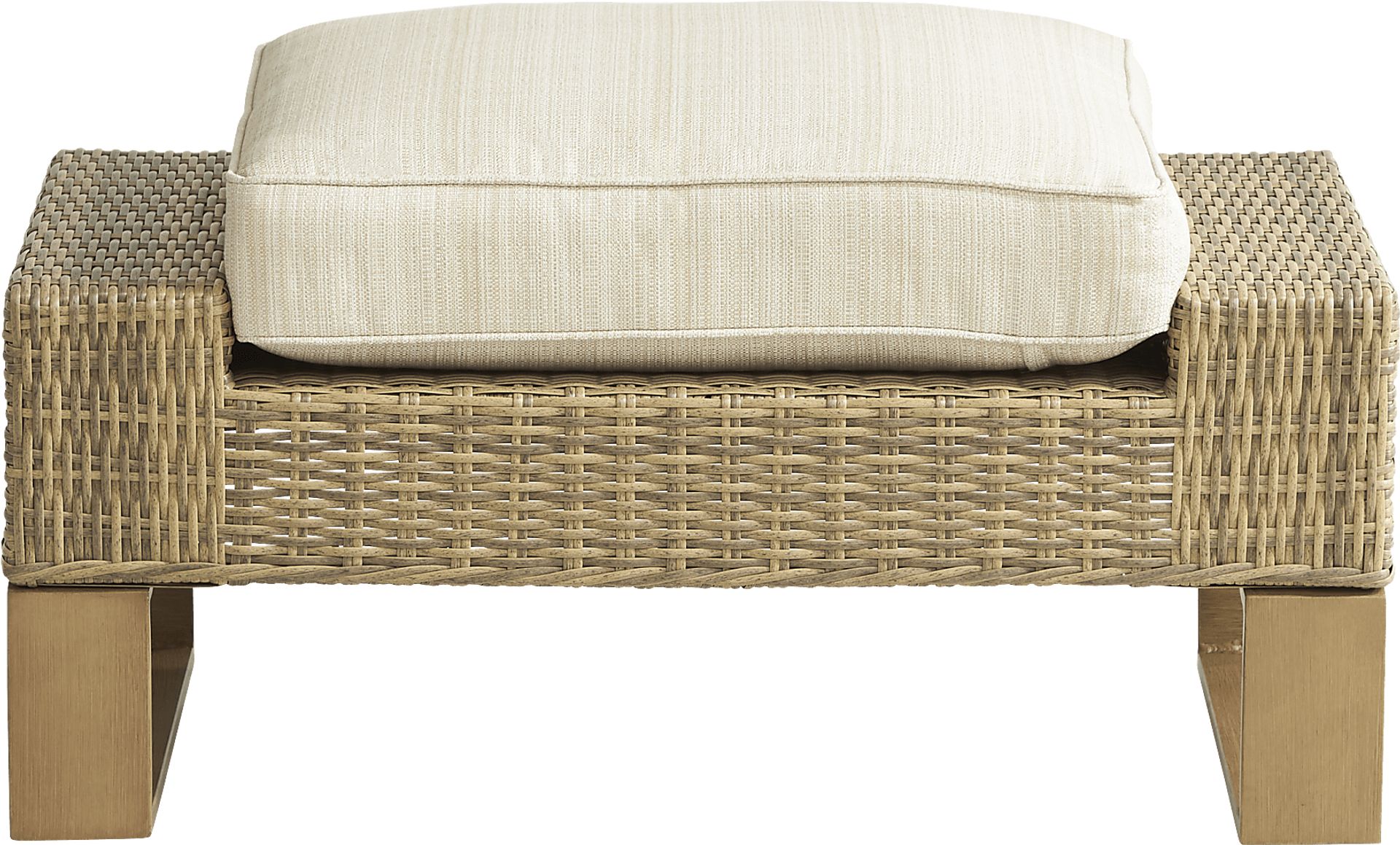 Southport Tan Outdoor Ottoman - Image 2